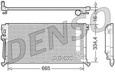 Denso Kondensator, Klimaanlage [Hersteller-Nr. DCN45003] für Mitsubishi von DENSO