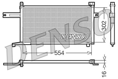 Denso Kondensator ohne Trockner [Hersteller-Nr. DCN46005] für Nissan von DENSO