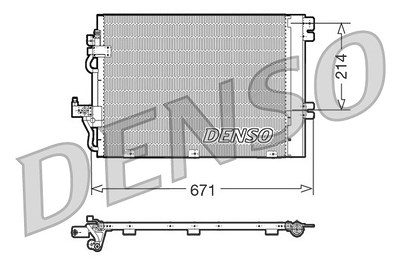 Denso Kondensator, Klimaanlage [Hersteller-Nr. DCN20009] für Opel von DENSO
