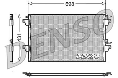Denso Kondensator, Klimaanlage [Hersteller-Nr. DCN23022] für Renault von DENSO