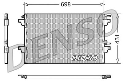 Denso Kondensator, Klimaanlage [Hersteller-Nr. DCN23021] für Renault von DENSO