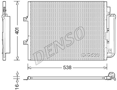 Denso Kondensator, Klimaanlage [Hersteller-Nr. DCN23026] für Renault von DENSO