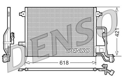 Denso Kondensator, Klimaanlage [Hersteller-Nr. DCN32018] für Skoda, VW von DENSO