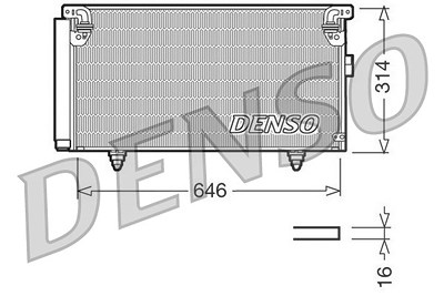 Denso Kondensator, Klimaanlage [Hersteller-Nr. DCN36001] für Subaru von DENSO