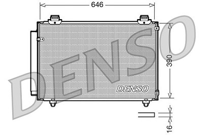 Denso Kondensator, Klimaanlage [Hersteller-Nr. DCN50035] für Toyota von DENSO