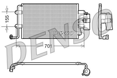 Denso Kondensator, Klimaanlage [Hersteller-Nr. DCN32025] für VW von DENSO