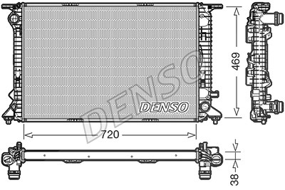 Denso Kühler, Motorkühlung [Hersteller-Nr. DRM02024] für Audi von DENSO