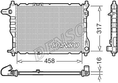 Denso Kühler, Motorkühlung [Hersteller-Nr. DRM08005] für Chevrolet von DENSO