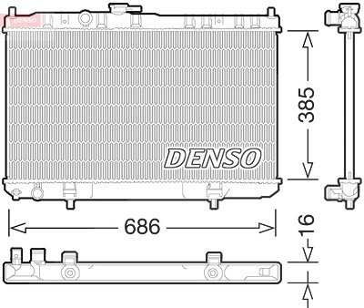 Denso Kühler, Motorkühlung [Hersteller-Nr. DRM46034] für Nissan von DENSO