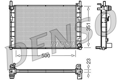 Denso Kühler, Motorkühlung [Hersteller-Nr. DRM10045] für Ford, Mazda von DENSO