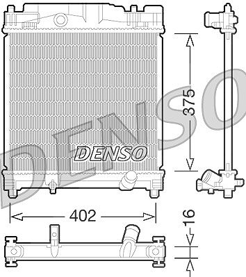 Denso Kühler, Motorkühlung [Hersteller-Nr. DRM50077] für Toyota von DENSO