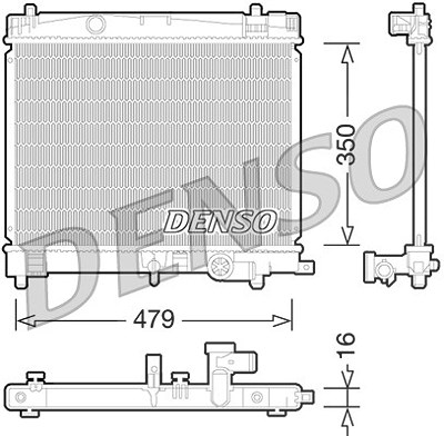 Denso Kühler, Motorkühlung [Hersteller-Nr. DRM50078] für Toyota von DENSO