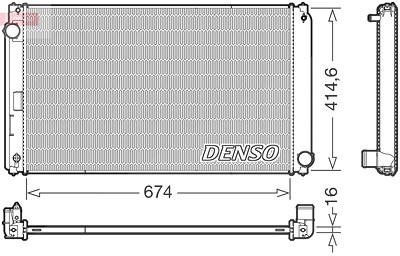 Denso Kühler, Motorkühlung [Hersteller-Nr. DRM50149] für Lexus, Toyota von DENSO