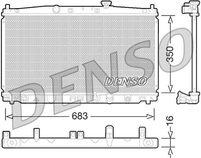 Denso Kühler, Motorkühlung [Hersteller-Nr. DRM40032] für Honda von DENSO