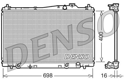 Denso Kühler, Motorkühlung [Hersteller-Nr. DRM40017] für Honda von DENSO