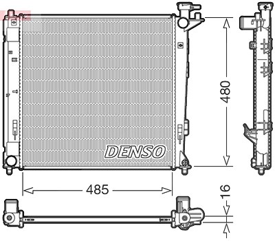 Denso Kühler, Motorkühlung [Hersteller-Nr. DRM41008] für Hyundai, Kia von DENSO