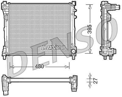 Denso Kühler, Motorkühlung [Hersteller-Nr. DRM13014] für Lancia von DENSO