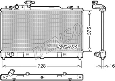 Denso Kühler, Motorkühlung [Hersteller-Nr. DRM44033] für Mazda von DENSO