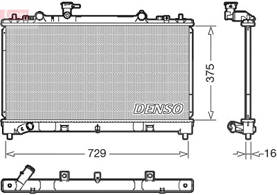 Denso Kühler, Motorkühlung [Hersteller-Nr. DRM44038] für Mazda von DENSO