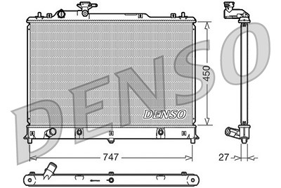 Denso Kühler, Motorkühlung [Hersteller-Nr. DRM44025] für Mazda von DENSO