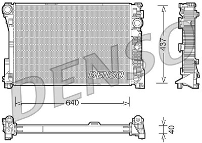 Denso Kühler, Motorkühlung [Hersteller-Nr. DRM17045] für Mercedes-Benz von DENSO