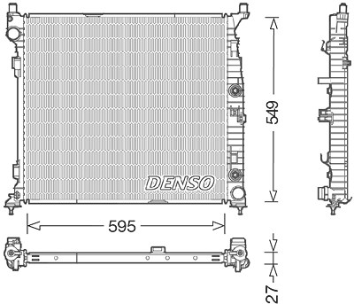 Denso Kühler, Motorkühlung [Hersteller-Nr. DRM17055] für Mercedes-Benz von DENSO