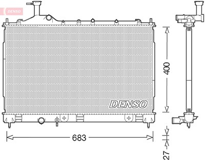 Denso Kühler, Motorkühlung [Hersteller-Nr. DRM45038] für Mitsubishi von DENSO