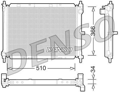 Denso Kühler, Motorkühlung [Hersteller-Nr. DRM46038] für Nissan von DENSO