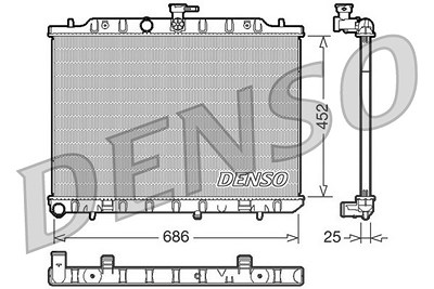 Denso Kühler, Motorkühlung [Hersteller-Nr. DRM46007] für Nissan von DENSO