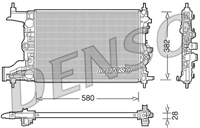 Denso Kühler, Motorkühlung [Hersteller-Nr. DRM20098] für Opel, Vauxhall von DENSO