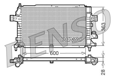 Denso Kühler, Motorkühlung [Hersteller-Nr. DRM20102] für Opel, Vauxhall von DENSO
