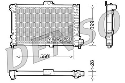 Denso Kühler, Motorkühlung [Hersteller-Nr. DRM25007] für Saab von DENSO