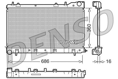 Denso Kühler, Motorkühlung [Hersteller-Nr. DRM36004] für Subaru von DENSO