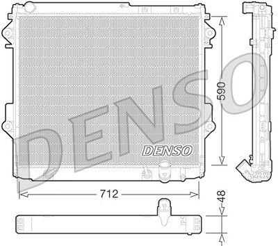 Denso Kühler, Motorkühlung [Hersteller-Nr. DRM50075] für Toyota von DENSO