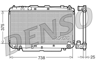 Denso Kühler, Motorkühlung [Hersteller-Nr. DRM50021] für Toyota von DENSO