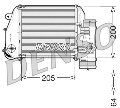 Denso Ladeluftkühler [Hersteller-Nr. DIT02024] für Audi von DENSO