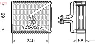 Denso Verdampfer, Klimaanlage [Hersteller-Nr. DEV09080] für Fiat, Lancia von DENSO