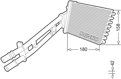 Denso Wärmetauscher, Innenraumheizung [Hersteller-Nr. DRR09043] für Fiat von DENSO