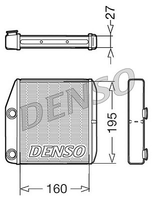 Denso Wärmetauscher, Innenraumheizung [Hersteller-Nr. DRR09075] für Abarth, Fiat, Opel, Vauxhall von DENSO