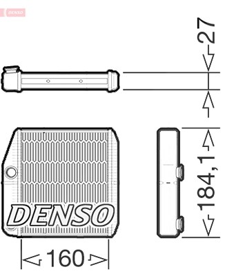 Denso Wärmetauscher, Innenraumheizung [Hersteller-Nr. DRR09076] für Abarth, Alfa Romeo, Fiat, Opel von DENSO