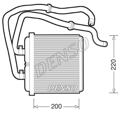 Denso Wärmetauscher, Innenraumheizung [Hersteller-Nr. DRR12003] für Iveco von DENSO