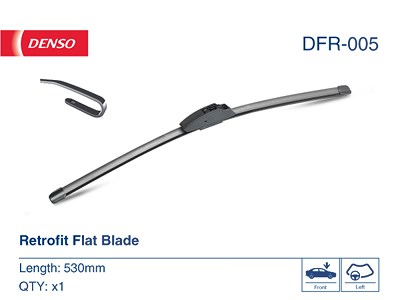 Denso Wischblatt [Hersteller-Nr. DFR-005] für Alpina, Audi, BMW, Fiat, Ford, Jaguar, Mitsubishi, Nissan, Renault, Saab, Seat, Skoda, Suzuki, Toyota, V von DENSO