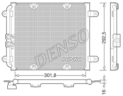 Denso Kondensator, Klimaanlage [Hersteller-Nr. DCN02028] für Audi von DENSO