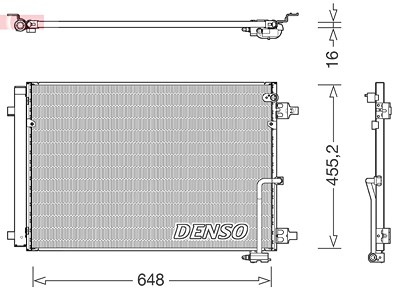 Denso Kondensator, Klimaanlage [Hersteller-Nr. DCN02045] für Audi von DENSO