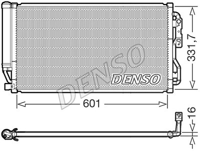 Denso Kondensator, Klimaanlage [Hersteller-Nr. DCN05035] für BMW von DENSO