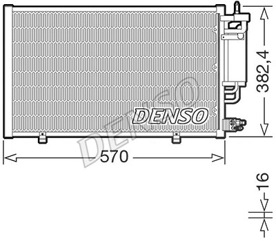 Denso Kondensator, Klimaanlage [Hersteller-Nr. DCN10051] für Ford von DENSO