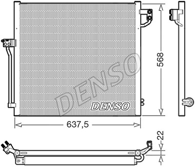 Denso Kondensator, Klimaanlage [Hersteller-Nr. DCN17058] für Mercedes-Benz von DENSO