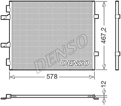 Denso Kondensator, Klimaanlage [Hersteller-Nr. DCN20042] für Opel, Renault von DENSO