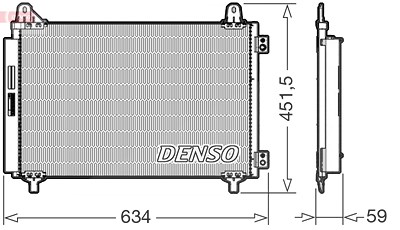 Denso Kondensator, Klimaanlage [Hersteller-Nr. DCN21034] für Citroën, Ds, Opel, Peugeot von DENSO