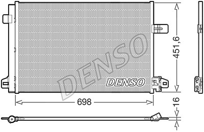 Denso Kondensator, Klimaanlage [Hersteller-Nr. DCN32028] für VW von DENSO